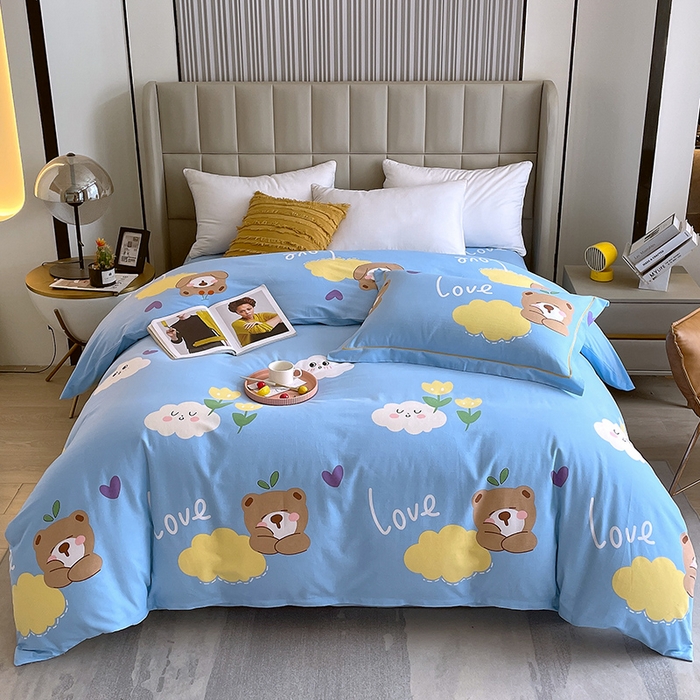 91家纺网 家纺一手货源 找家纺 梧桐树 2025新款加厚磨毛单被套 趣萌