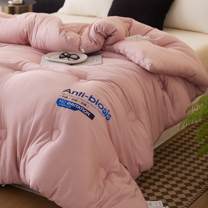 91家纺网 家纺一手货源 找家纺 莱福仕 2024新款A类控温抑菌被被子被芯 美豆沙