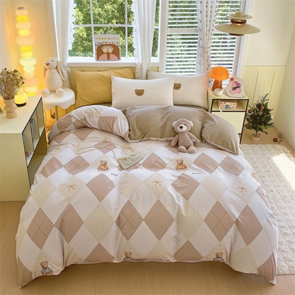 91家纺网 家纺一手货源 找家纺 （总）2024新款AB版.生态磨毛印花系列单被套