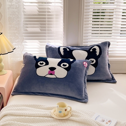 91家纺网 家纺一手货源 找家纺 （总）梦舒羽 2025新款冬季法莱绒枕套牛奶绒枕头套单人宿舍珊瑚绒枕芯套