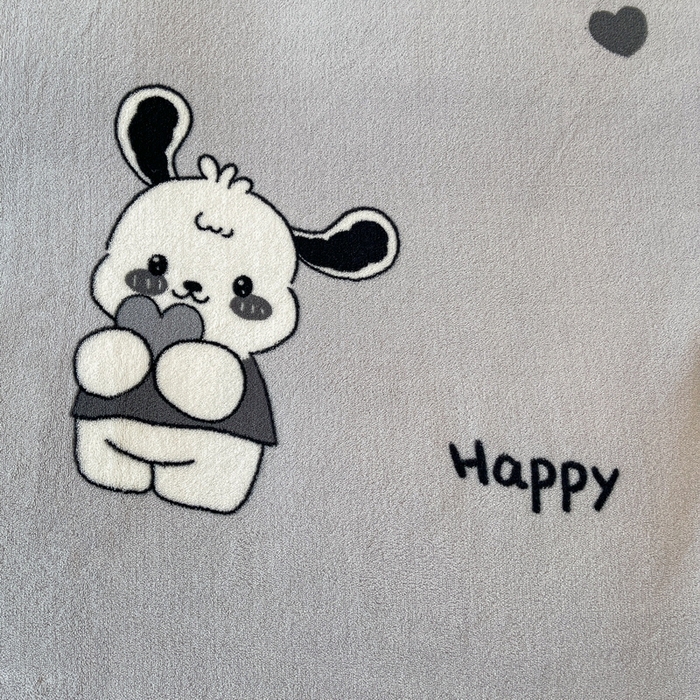 91家纺网 家纺一手货源 找家纺 2024新款A类牛奶绒包边款加厚保暖被套-印花款（机包边款）俏皮狗