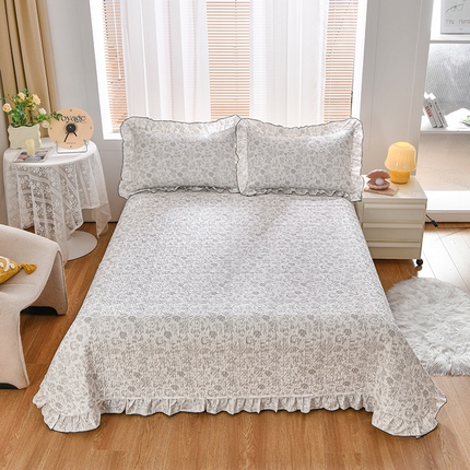91家纺网 家纺一手货源 找家纺 （总）2025新款韩系全棉花边款单床盖