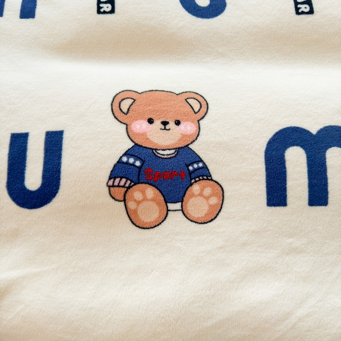 91家纺网 家纺一手货源 找家纺 2024秋冬新款牛奶绒加厚夹棉床褥垫+牛奶绒被套四件套妙妙熊