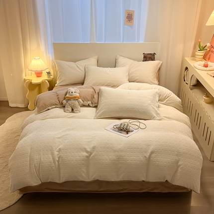 91家纺网 家纺一手货源 找家纺 （总）如一 2024新款3D精雕高克重牛奶绒被套