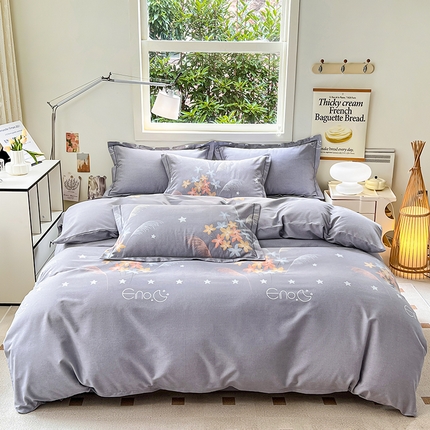 91家纺网 家纺一手货源 找家纺 (总) 简约 2025新款全棉四件套活性生态磨毛四件套