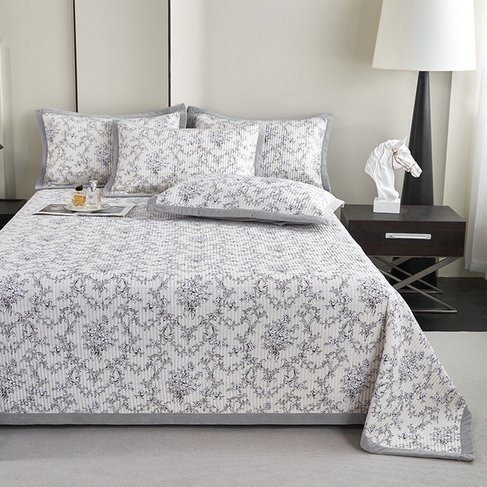 91家纺网 家纺一手货源 找家纺 莎果家纺 2025秋冬一面天丝一面绒高温砂洗床盖三件套 摩西