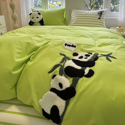 91家纺网 家纺一手货源 找家纺 （总）吉象家纺 2024新款全棉斜纹毛巾绣混搭四件套