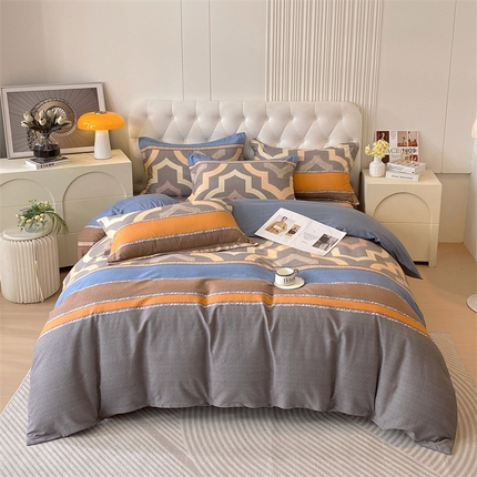 91家纺网 家纺一手货源 找家纺 （总）2024新款.亲肤舒适加厚磨毛印花系列四件套