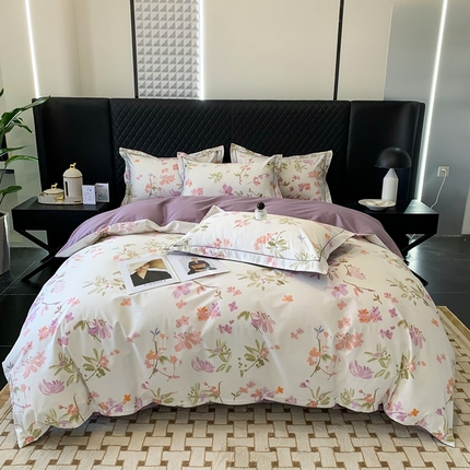 91家纺网 家纺一手货源 找家纺 （总）名佰蕙家纺 2024新款银丝抗菌全棉功能性四件套