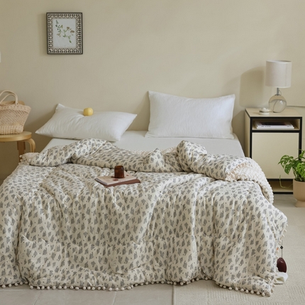 91家纺网 家纺一手货源 找家纺 （总）U被家纺 2025新款针织棉球球系列豆豆冬被被子被芯