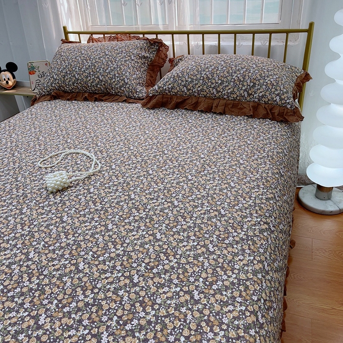 91家纺网 家纺一手货源 找家纺 2024新款亲肤舒适法式床盖三件套 茉夕