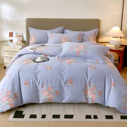 91家纺网 家纺一手货源 找家纺 （总）2024新款.亲肤舒适加厚磨毛印花系列四件套