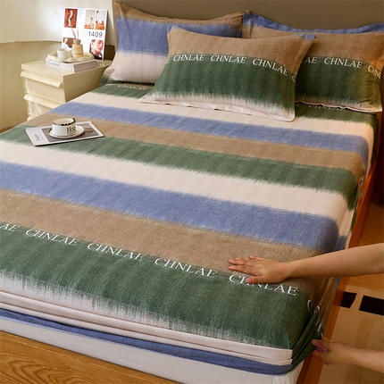 91家纺网 家纺一手货源 找家纺 （总）2024新款.亲肤舒适加厚磨毛印花系列单床笠