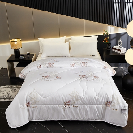 91家纺网 家纺一手货源 找家纺 （总）联林家纺 2024新款磨毛防羽布保暖羊毛被