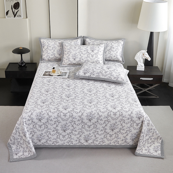 91家纺网 家纺一手货源 找家纺 莎果家纺 2025秋冬一面天丝一面绒高温砂洗床盖三件套 摩西