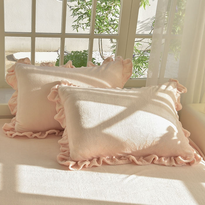 91家纺网 家纺一手货源 找家纺 简爱家纺 2025新款轻奢欧式加厚高克重牛奶绒四件套 奶杏色