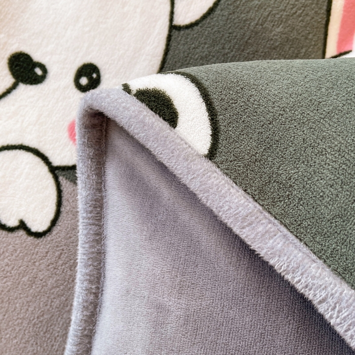 91家纺网 家纺一手货源 找家纺 2024秋冬A类牛奶绒加厚夹棉床笠+牛奶绒被套四件套欢乐派对