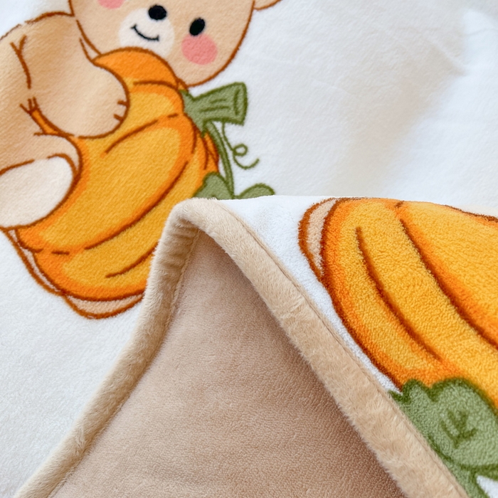 91家纺网 家纺一手货源 找家纺 2024秋冬A类牛奶绒加厚夹棉床笠+牛奶绒被套四件套波点熊