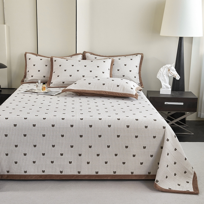 91家纺网 家纺一手货源 找家纺 （总）莎果家纺 2025秋冬一面天丝一面绒高温砂洗床盖三件套