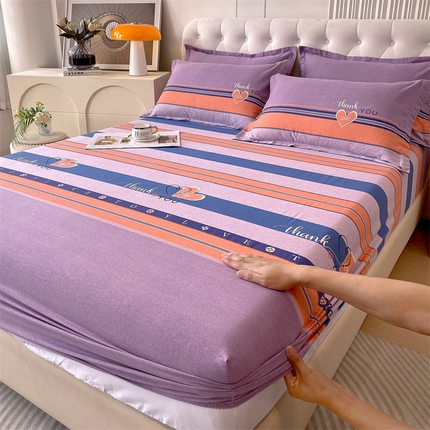 91家纺网 家纺一手货源 找家纺 （总）2024新款.亲肤舒适加厚磨毛印花系列单床笠