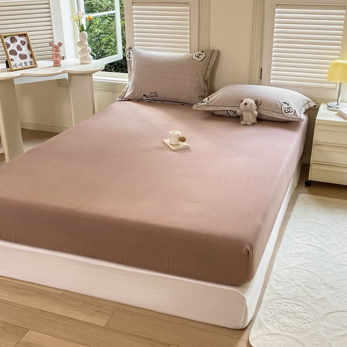 91家纺网 家纺一手货源 找家纺 优品阁 2024新款全棉磨毛四件套单品系列-单床笠 千爱