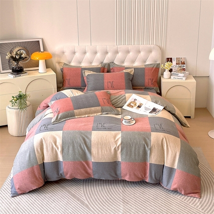 91家纺网 家纺一手货源 找家纺 （总）2024新款.亲肤舒适加厚磨毛印花系列四件套