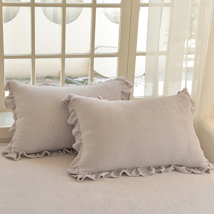 91家纺网 家纺一手货源 找家纺 简爱家纺 2025新款轻奢欧式加厚高克重牛奶绒四件套 薄暮灰