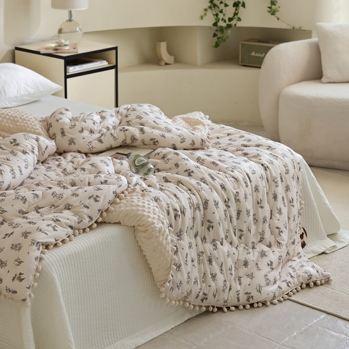 91家纺网 家纺一手货源 找家纺 （总）U被家纺 2025新款针织棉球球系列豆豆冬被被子被芯