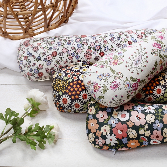 91家纺网 家纺一手货源 找家纺 明星枕业 2024新款全棉荞麦壳枕头骨头枕护颈椎糖果枕芯 骨头枕艾莉