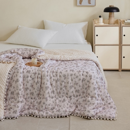 91家纺网 家纺一手货源 找家纺 （总）U被家纺 2025新款针织棉球球系列豆豆冬被被子被芯