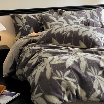 91家纺网 家纺一手货源 找家纺 （总）2025秋冬新品保暖加厚绒类多莉羊绒四件套-【玛丽亚】