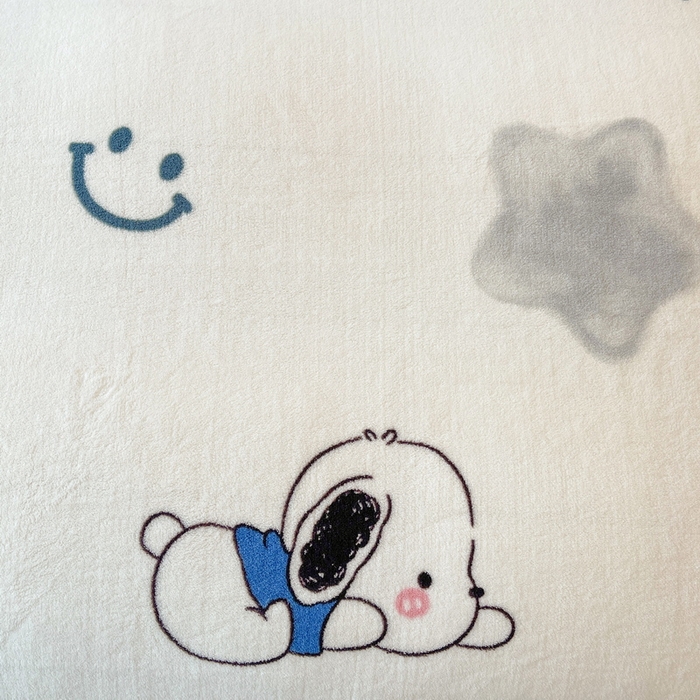 91家纺网 家纺一手货源 找家纺 2024秋冬A类牛奶绒加厚夹棉床笠+牛奶绒被套四件套帕恰狗