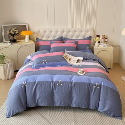 91家纺网 家纺一手货源 找家纺 （总）2024新款.亲肤舒适加厚磨毛印花系列四件套