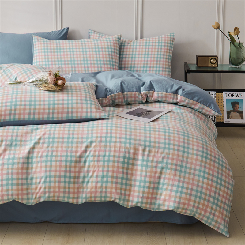 盛秋家纺 2025新款格子单被套朵拉+海清