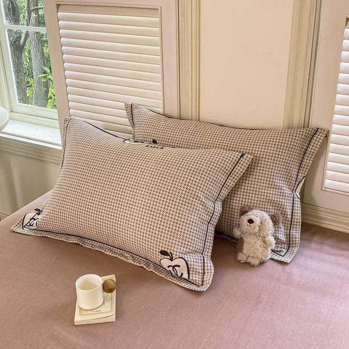 91家纺网 家纺一手货源 找家纺 优品阁 2024新款全棉磨毛四件套单品系列-单枕套 千爱