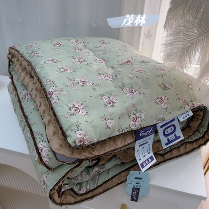 91家纺网 家纺一手货源 找家纺 暖居 2024新款嵌条豆豆被 茂林
