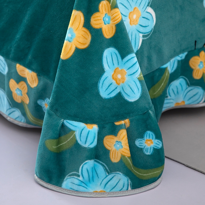 91家纺网 家纺一手货源 找家纺 雨萝家纺 2024新款亲肤舒适牛奶绒四件套 花千朵