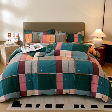 91家纺网 家纺一手货源 找家纺 （总）2024新款.亲肤舒适加厚磨毛印花系列四件套