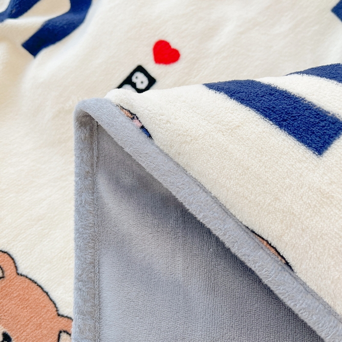 91家纺网 家纺一手货源 找家纺 2024秋冬A类牛奶绒加厚夹棉床笠+牛奶绒被套四件套妙妙熊