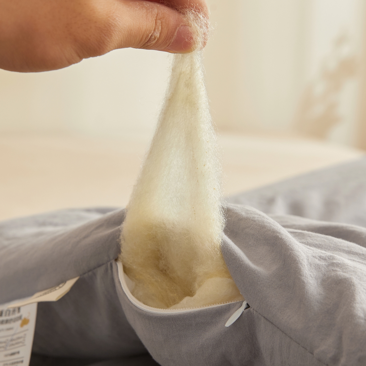 91家纺网 家纺一手货源 找家纺 锦逸家居 2024新款A类母婴级生态原棉大豆被冬被被子被芯春秋被 高级灰