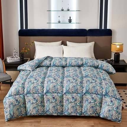 91家纺网 家纺一手货源 找家纺 （总）联林家纺 2024新款全欧式3D数码印花冬被鹅绒羽丝被化纤春秋冬被