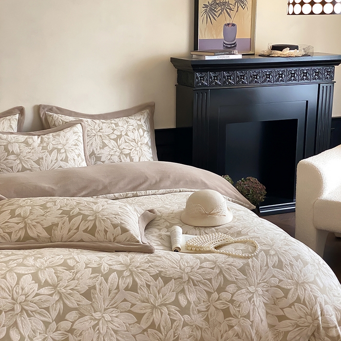 91家纺网 家纺一手货源 找家纺 （总）梦享生活家居 2024新款加厚保暖牛奶绒四件套