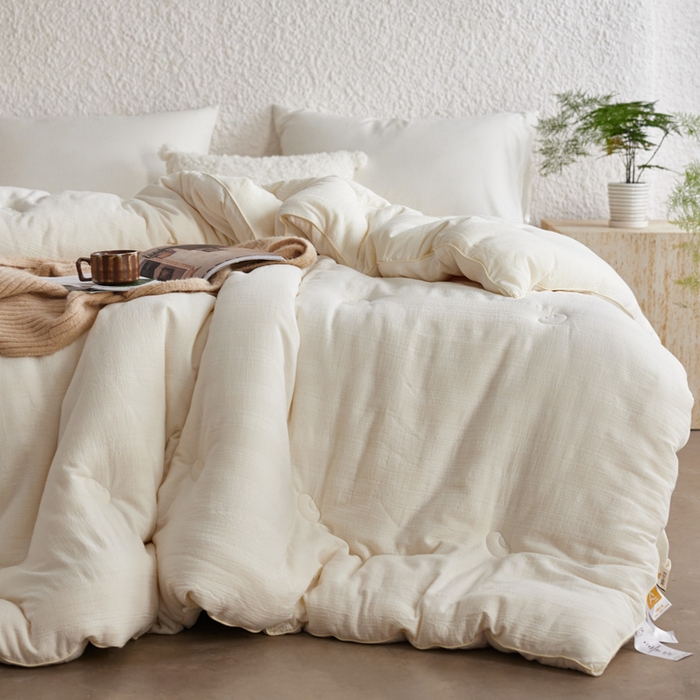 91家纺网 家纺一手货源 找家纺 莱福仕家纺 2024新款A类芯氧提花55%大豆被春秋被冬被 缘来