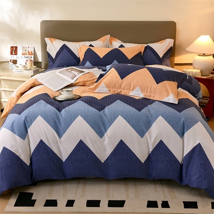 91家纺网 家纺一手货源 找家纺 （总）2024新款.亲肤舒适加厚磨毛印花系列四件套