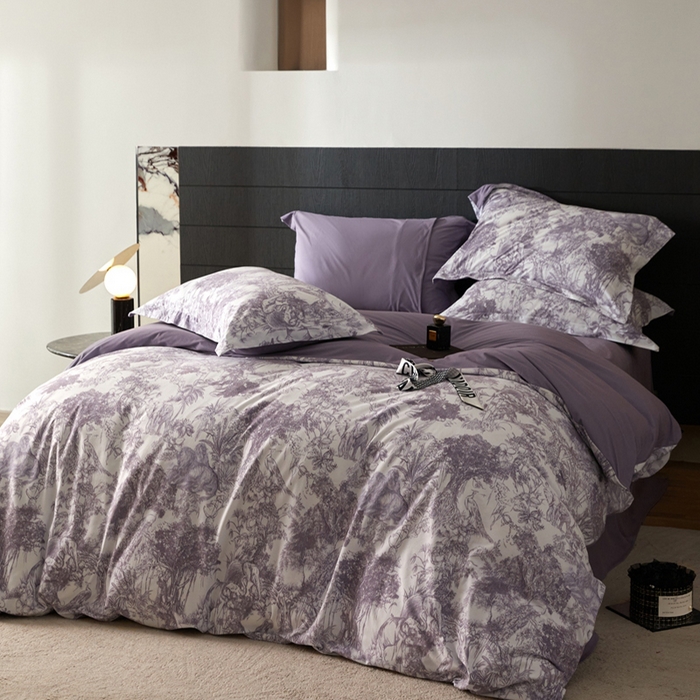 91家纺网 家纺一手货源 找家纺 2025秋冬保暖加厚绒类羽零™绒四件套-【卡米拉】（标准号全网控价(折后券后)不低于159元，（拿货价会员减20元)） 卡米拉紫