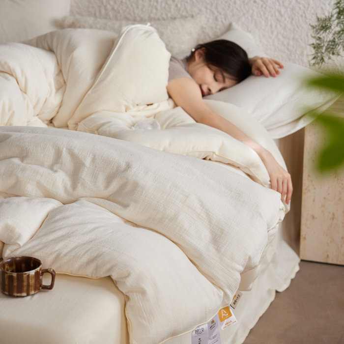 91家纺网 家纺一手货源 找家纺 莱福仕家纺 2024新款A类芯氧提花55%大豆被春秋被冬被 缘来