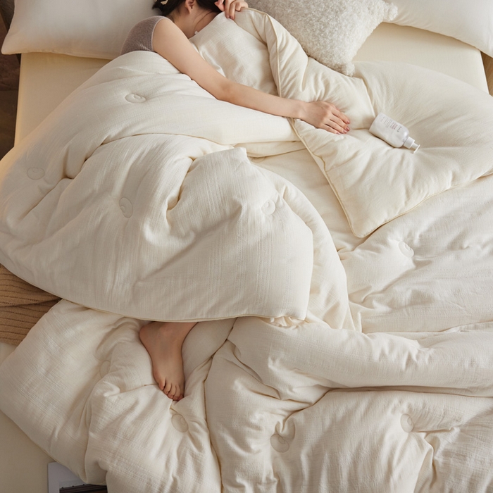 91家纺网 家纺一手货源 找家纺 莱福仕家纺 2024新款A类芯氧提花55%大豆被春秋被冬被 缘来