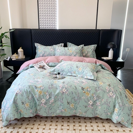 91家纺网 家纺一手货源 找家纺 （总）名佰蕙家纺 2024新款银丝抗菌全棉功能性四件套