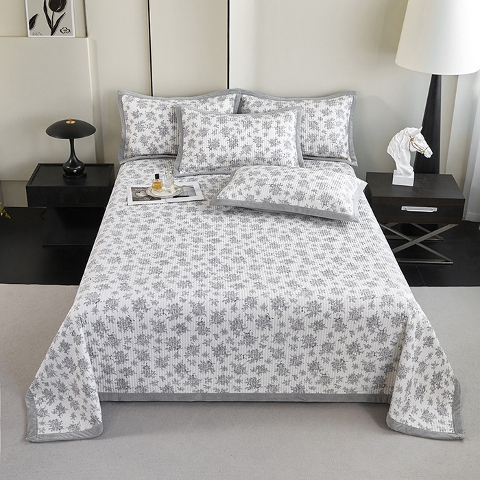 91家纺网 家纺一手货源 找家纺 莎果家纺 2025秋冬一面天丝一面绒高温砂洗床盖三件套 素问