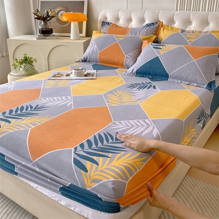 91家纺网 家纺一手货源 找家纺 （总）2024新款.亲肤舒适加厚磨毛印花系列单床笠